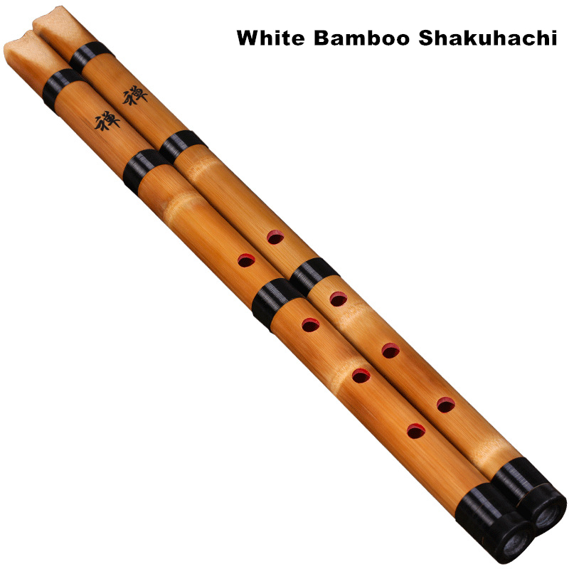 Shakuhachi Bamboo Flute - Handmade Natural White Bamboo Shakuhachi Chiba