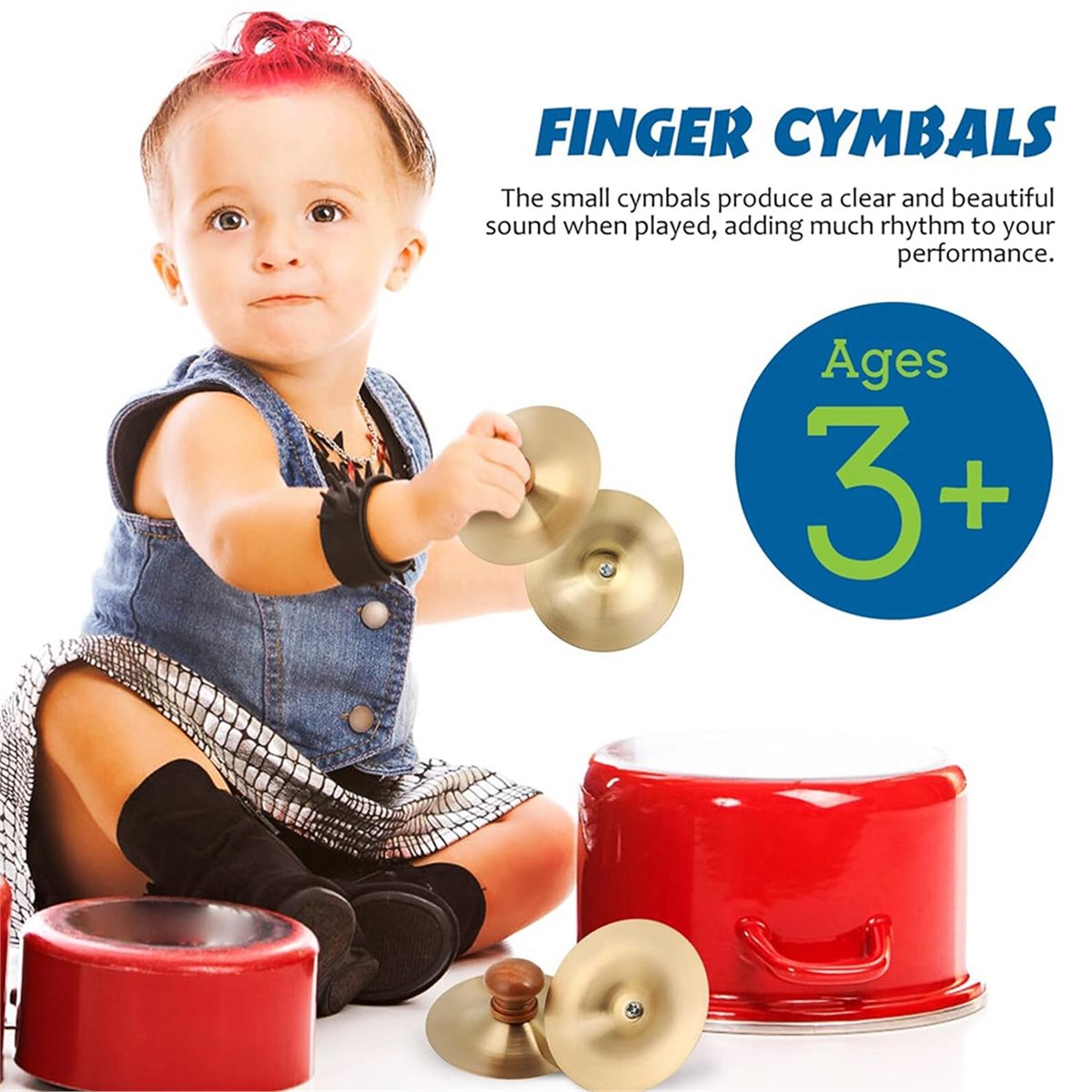1 Pair Finger Cymbals 7cm/2.75 - Musical Instrument Drum บทวิจารณ์และราคา