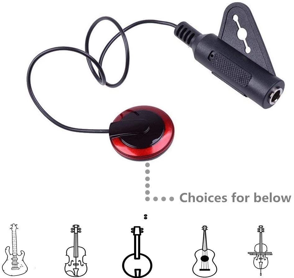 1Pcs Piezo Contact Microphone  - Musical Instrument Banjo บทวิจารณ์และราคา