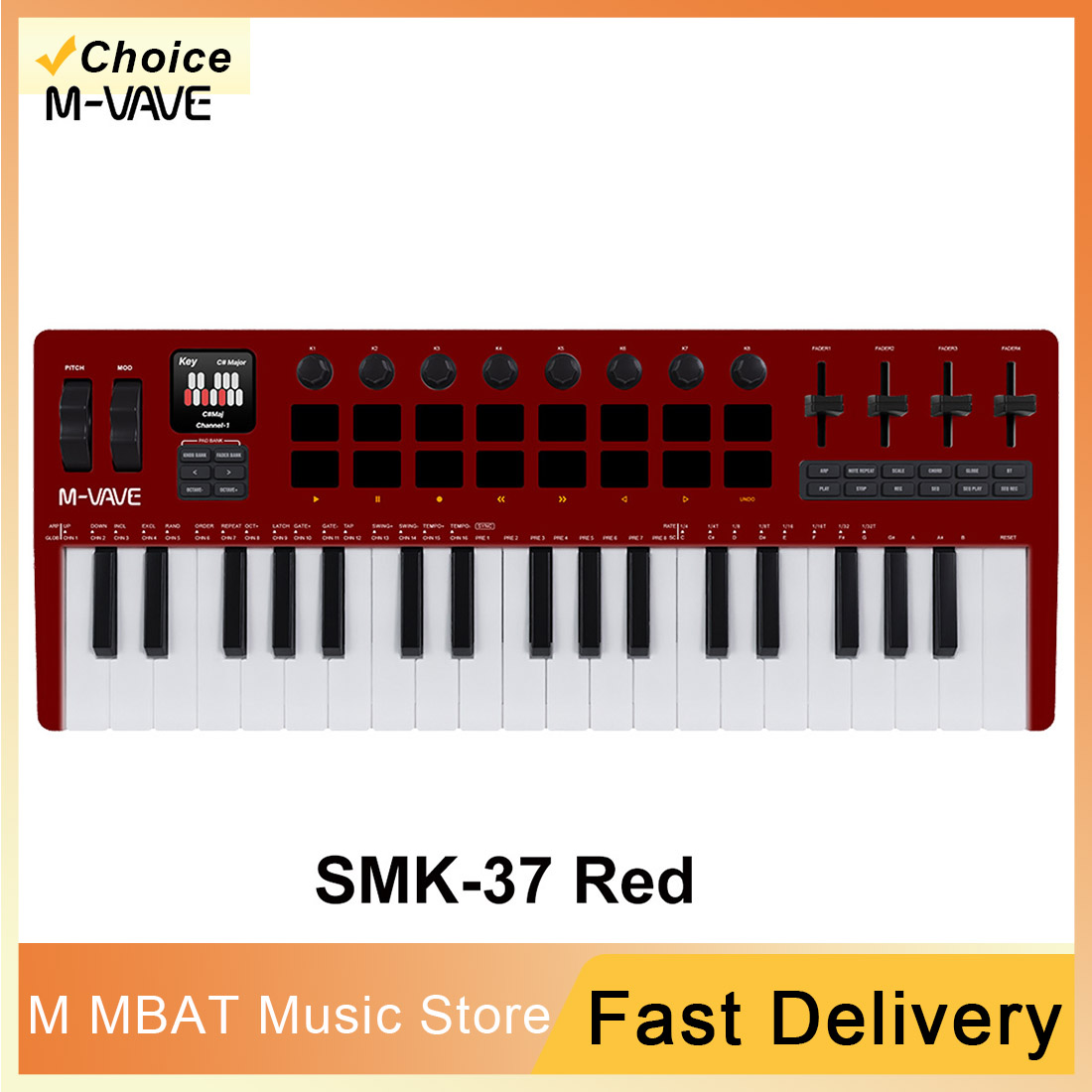 M-VAVE SMK 37 PRO 37 Key RGB M - Musical Instrument Drum บทวิจารณ์และราคา