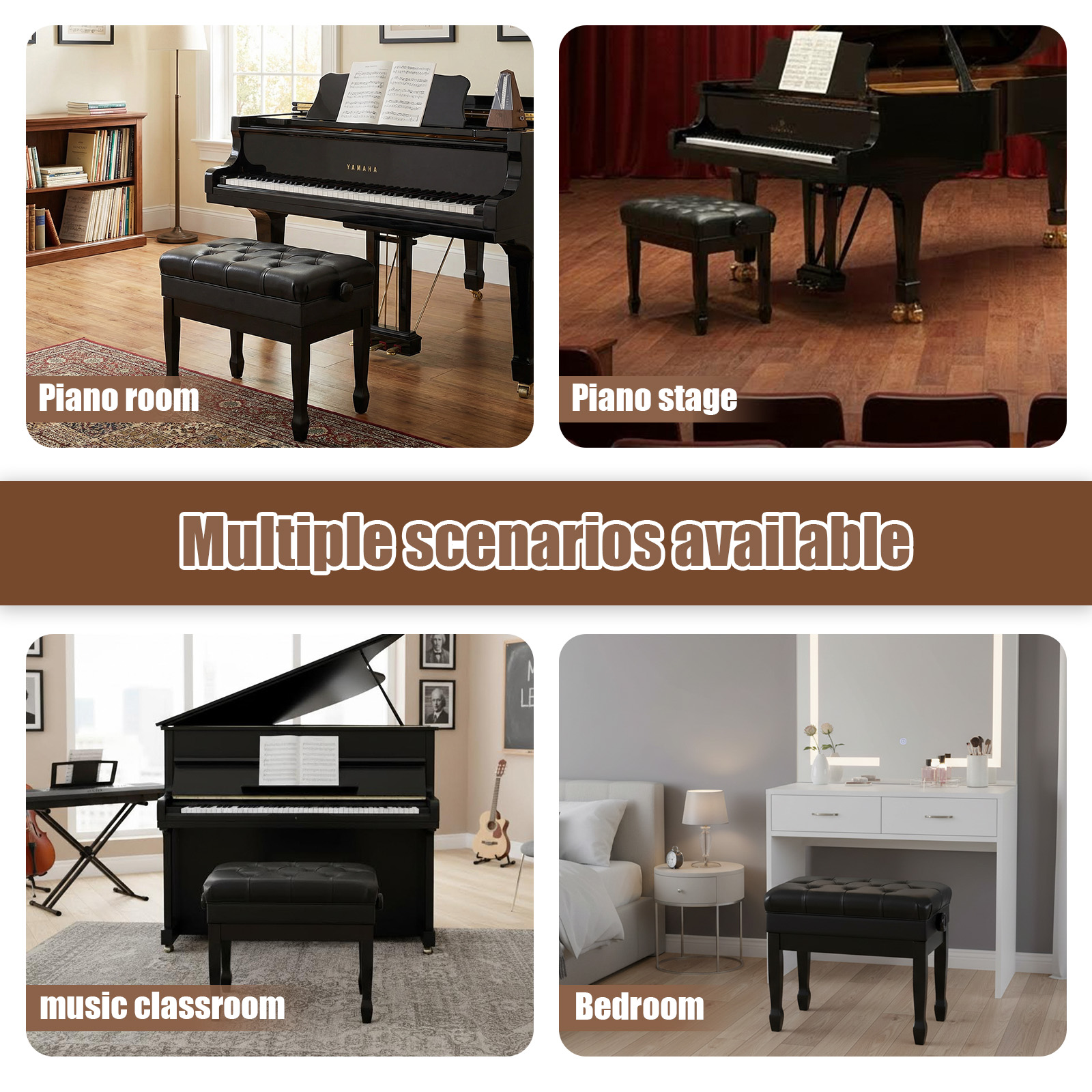 Heavy Duty Keyboard Piano Seat - Musical Instrument Of Keyboard บทวิจารณ์และราคา