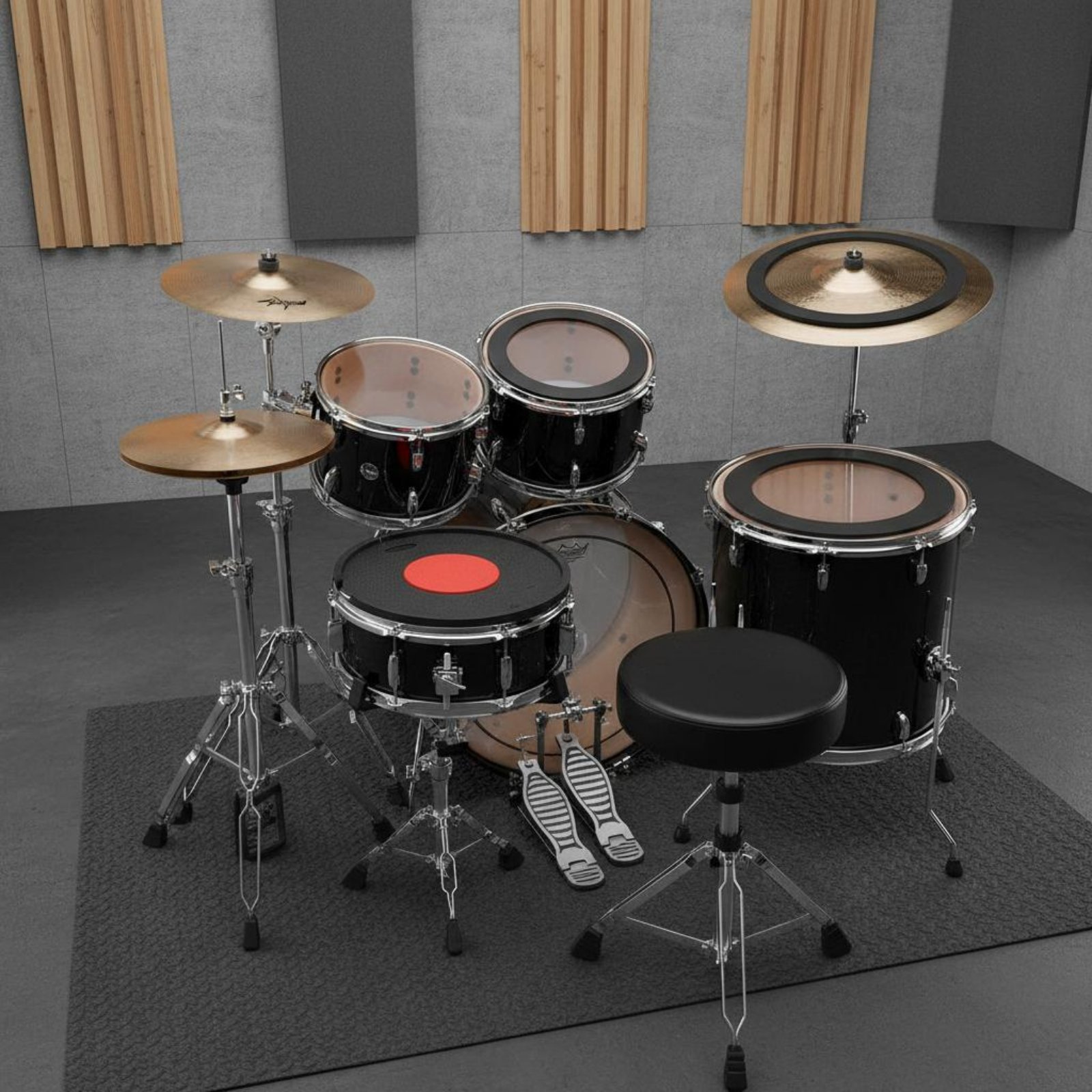 Rubber Drum and Cymbal Mutes N - Musical Instrument Drum บทวิจารณ์และราคา