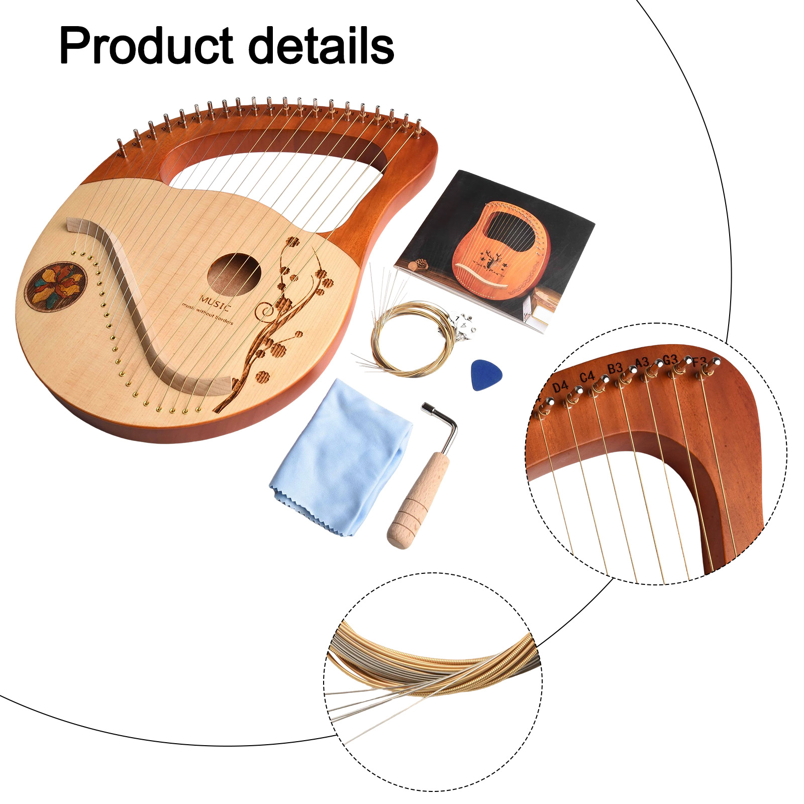 Music Instrument Lyre Lyre Lyr - Musical Instrument Brands บทวิจารณ์และราคา