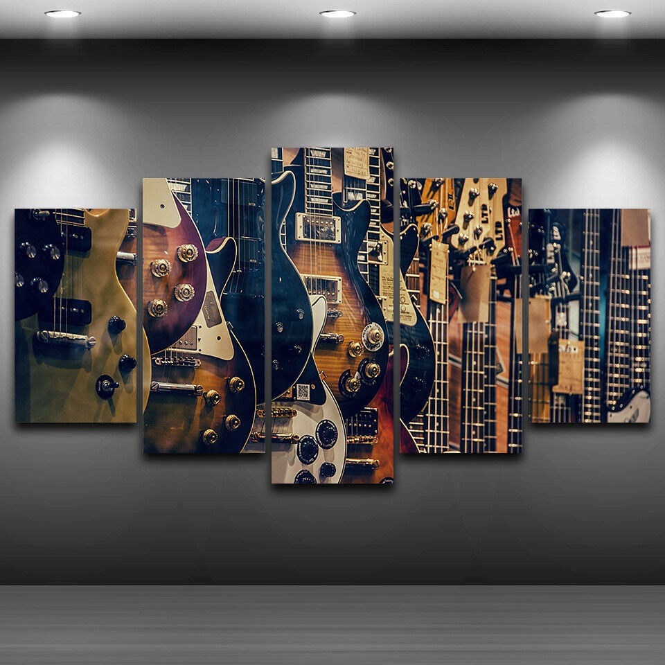 No Frame Canvas 5Pieces Vintag - Musical Instrument In Africa บทวิจารณ์และราคา