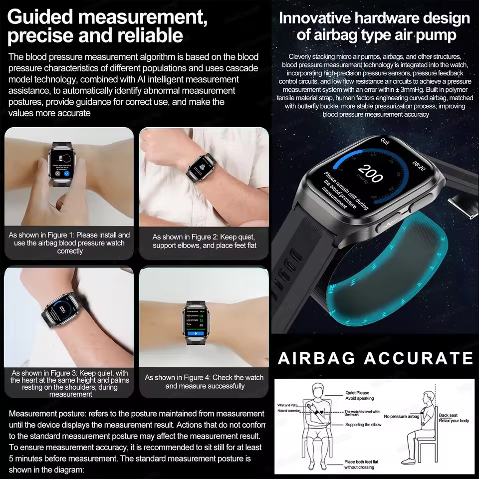 New Airbag Smart Watch Men AI  - Musical Instrument In Japanese บทวิจารณ์และราคา