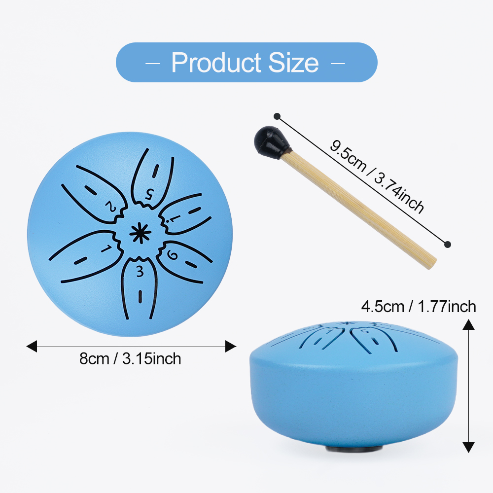 Portable Mini Steel Tongue Dru - Musical Instrument Drum บทวิจารณ์และราคา