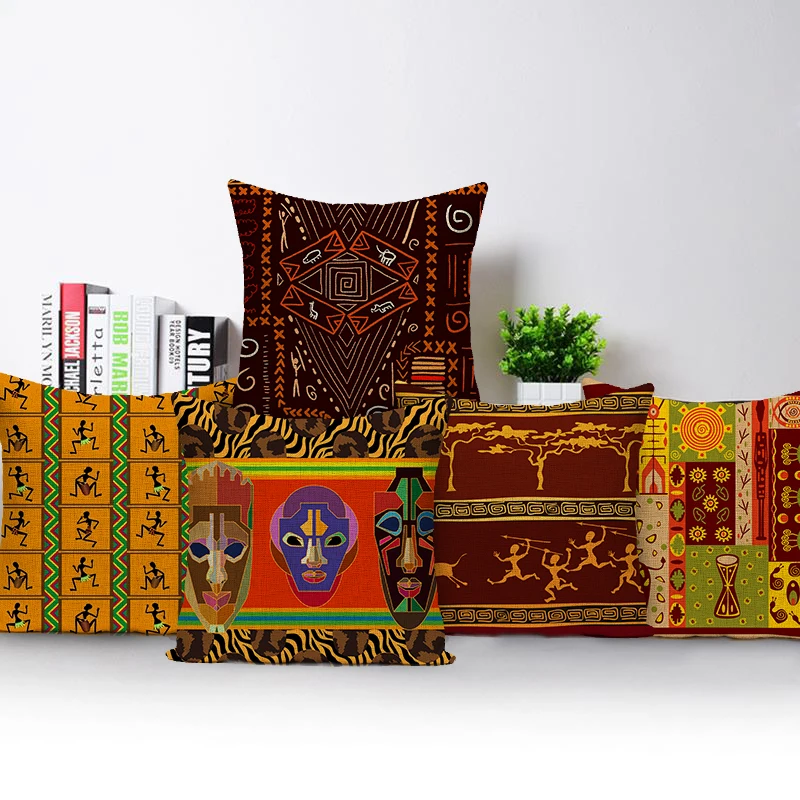 Retro African Woman Cushion Co - Musical Instrument In Africa บทวิจารณ์และราคา