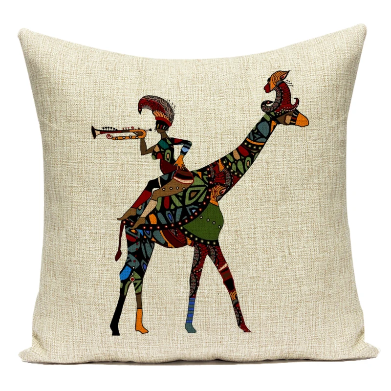 Retro African Woman Cushion Co - Musical Instrument In Africa บทวิจารณ์และราคา