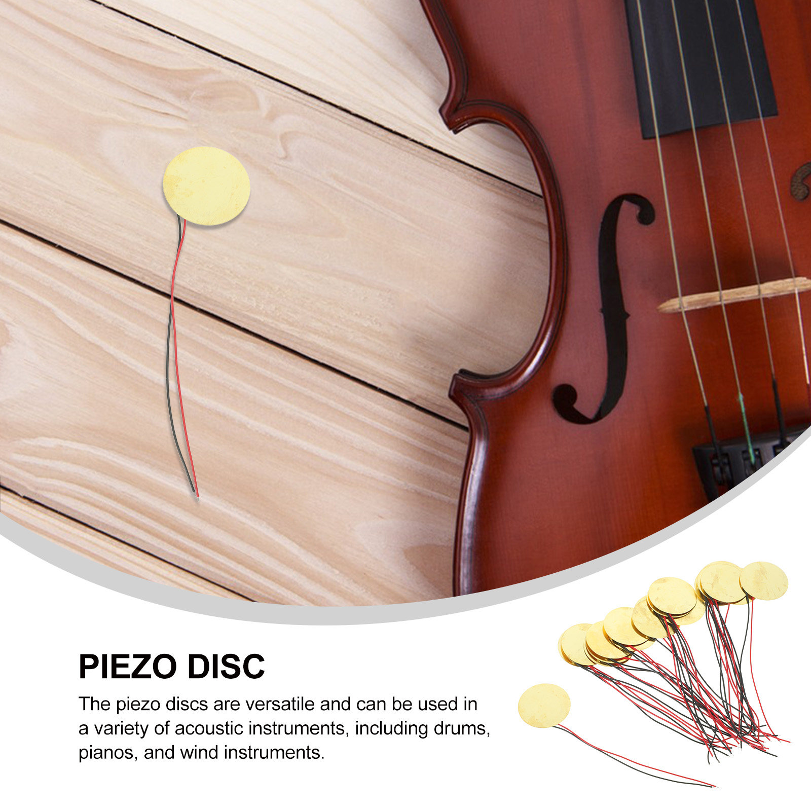 20Pcs Piezo Discs Copper Music - Musical Instrument Drum บทวิจารณ์และราคา